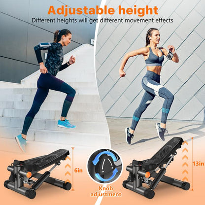 Mini Stepper with Resistance Bands Home Workout